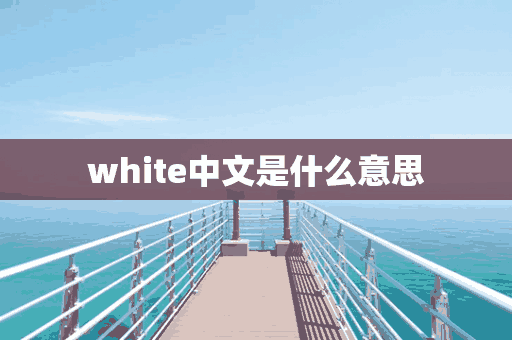 white中文是什么意思